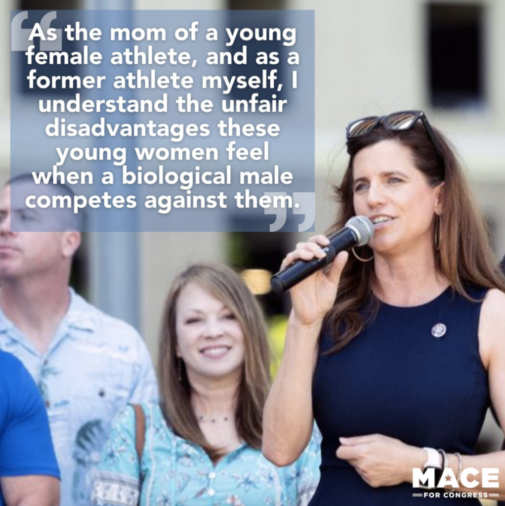 Nancy Mace Sponsors Bill To Ban Trans Men In Women’s Sports