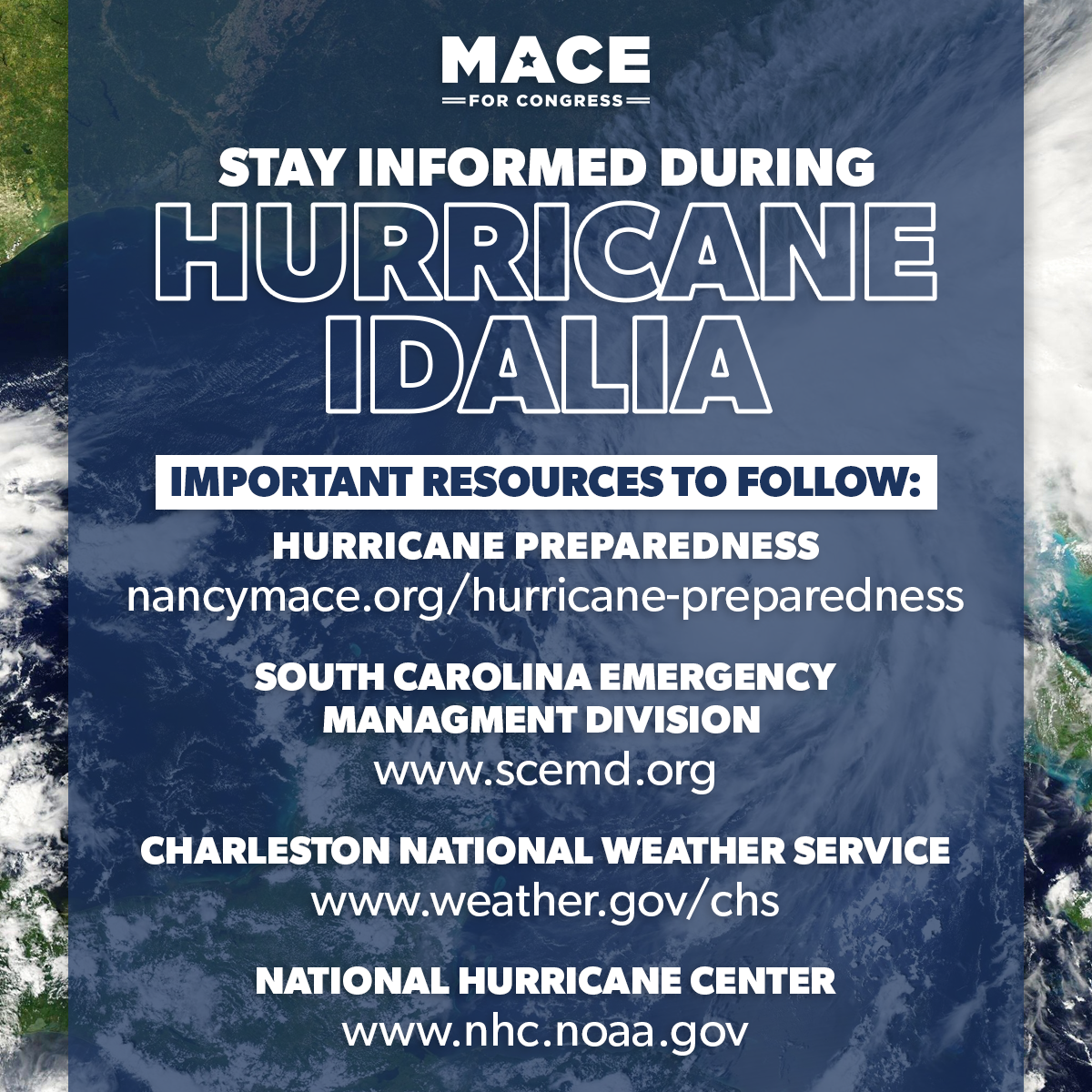 Stay informed During Hurricane Idalia - Nancy Mace for Congress